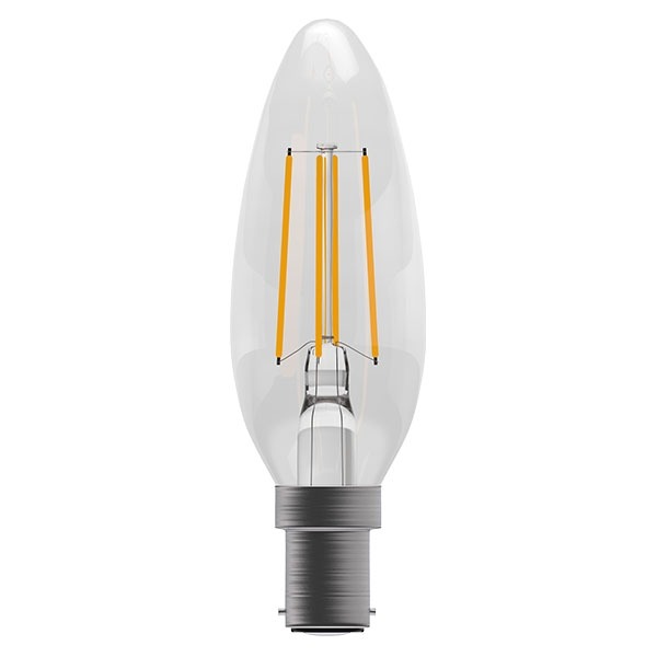 Kosnic FC4.2D-SBC27 4.2w LED B15 Dimmable Filament Candle Clear Warm White